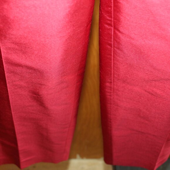 TALBOTS 100% SILK ANKLE PANTS PETITE SIZE 10 Coral Color - Picture 6 of 11